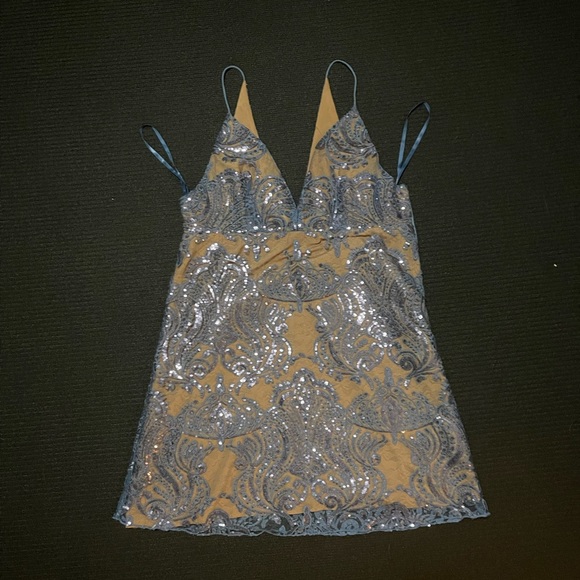 Free people night shimmer mini dress - Picture 2 of 4